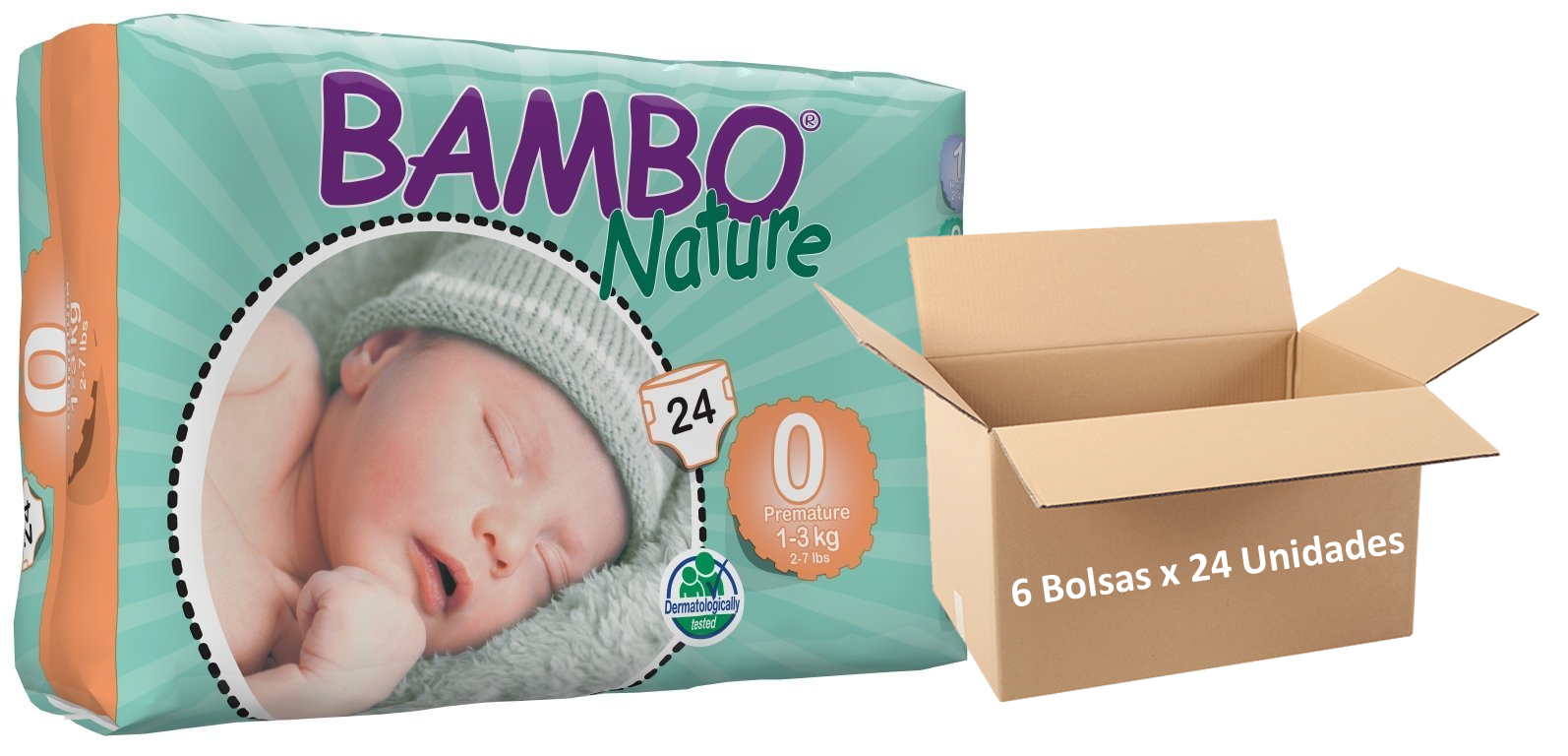Bambo Nature Permaturos T0 1-3 Kg - caixa